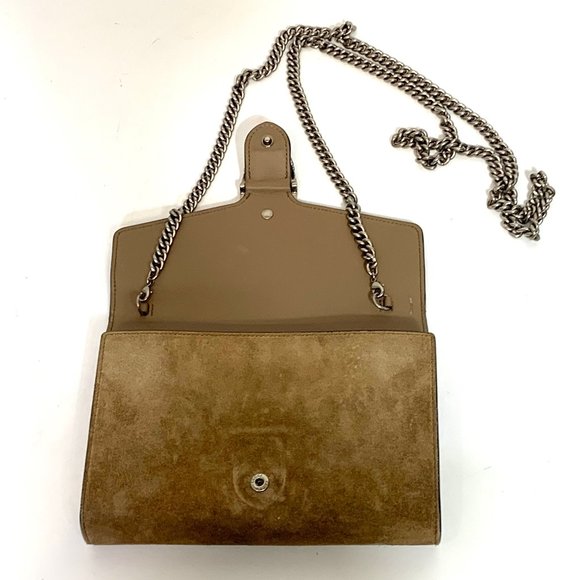 Gucci Brown Suede Dionysus Clutch Wallet On Chain - Picture 12 of 16
